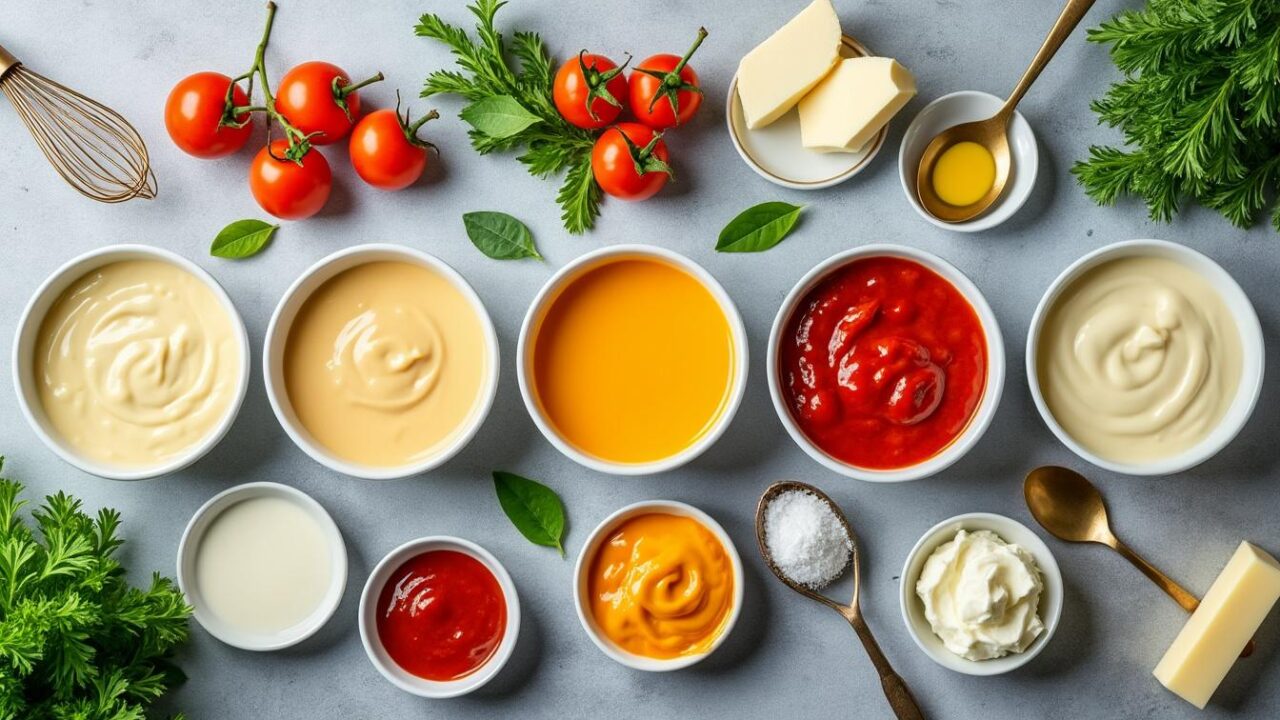 Les 5 sauces mères et leurs dérivés expliquées pas à pas