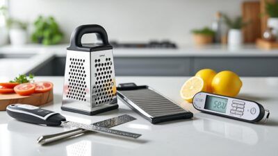 découvrez les petits outils indispensables comme le microplane, la mandoline, le thermomètre et la pierre à aiguiser, qui transforment votre expérience culinaire au quotidien.